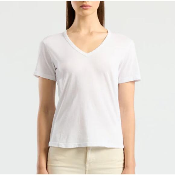 New COTTON CITIZEN Women's White Standard V Neck Tee Size M - Picture 1 of 10